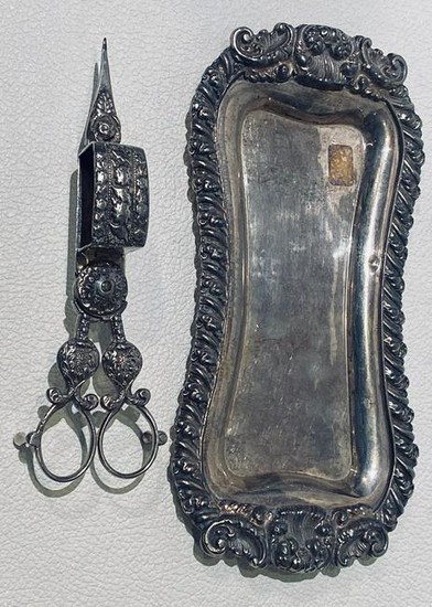 English Victorian Silver Plate Scissor Trimmer/Snuffer