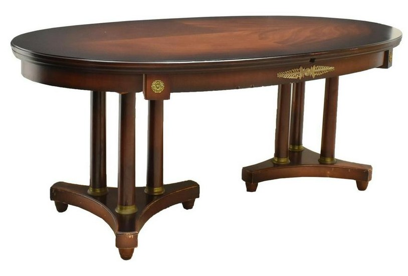 FRENCH EMPIRE STYLE MAHOGANY EXTENSION TABLE