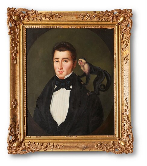 FRENCH SCHOOL (19TH CENTURY) AND LATER JAMES PERKINS, PORTRAIT OF A GENTLEMAN
