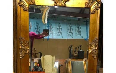 Florentine Style Gilt Wood Beveled Mirror