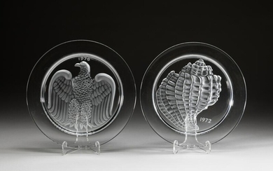 France Lalique Crystal Glass Plates