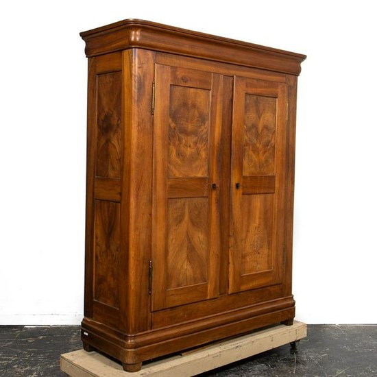 French Louis Philippe Style Walnut Armoire
