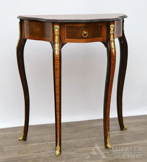 French Ormolu Mounted Rosewood Side Table