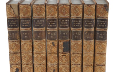 GIBBON'S HISTORY OF THE DECLINE AND FALL OF THE ROMAN EMPIRE. EIGHT VOLUMES. 1887