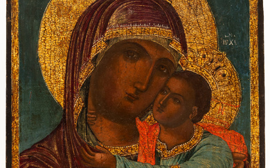 GREEK ICON SHOWING THE MOTHER OF GOD UMELENIE