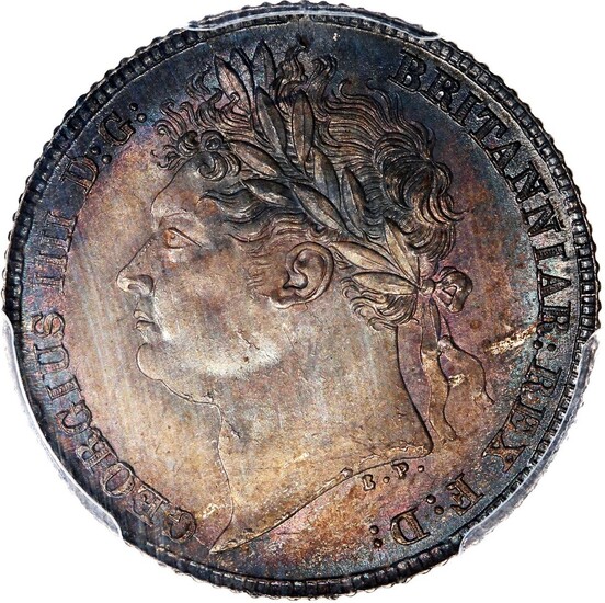Great Britain, silver sixpence, 1825, (S-3814)