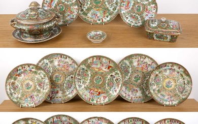 Group of Cantonese porcelain Chinese, late 19th Century to include...