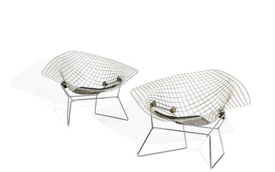 HARRY BERTOIA (1915-1978) Pair of Diamond Lounge Chairs designed 1952...