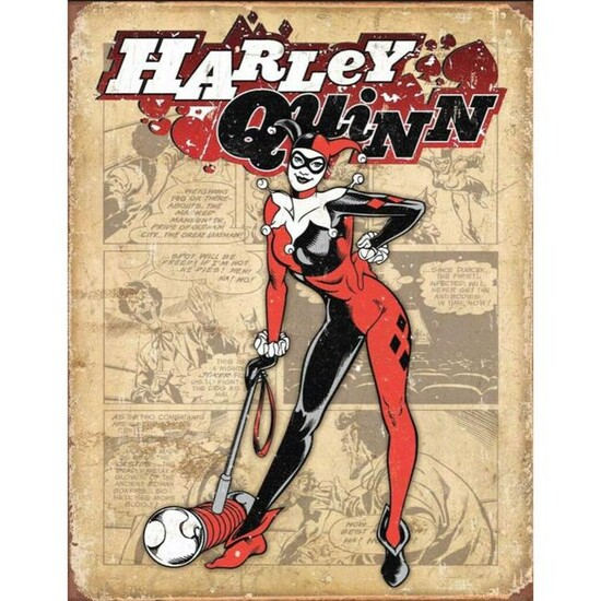 Harley Quinn Comics Metal Sign