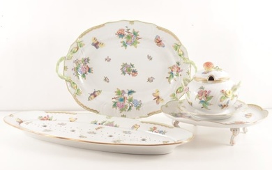 Herend Queen Victoria Porcelain Serving Pieces