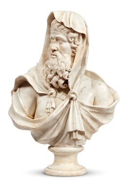 Italia Centrale, secolo XVII INVERNO in marmo bianco su...