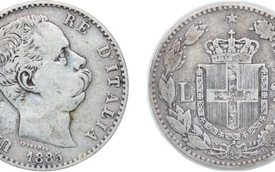 Italy Kingdom 1885 R 2 Lire - Umberto I Semi-key...