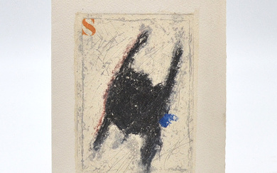 JAMES COIGNARD. UNTITLED, AROUND 1991, 59. OF 99 DRYPOINT ETCHINGS, WITH AUTOGRAPH, CA. 15 X 21 CM.