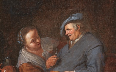 Jacob Toorenvliet - Genre Scene with a Man and a Woman at a Table