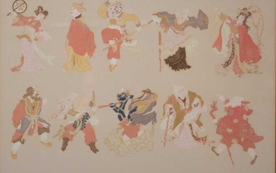 Japanese School, ten theatrical figures