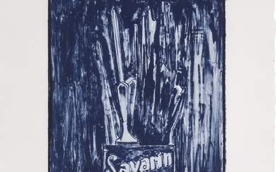 Jasper Johns Savarin 6 (Blue) (ULAE 198)