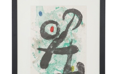 Joan Miró Color Lithograph "The Faun" for "Derrière le Miroir," 1963