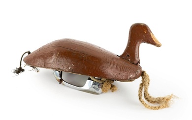 John Hillard Carved Duck Decoy w/ Car Handle Weight
