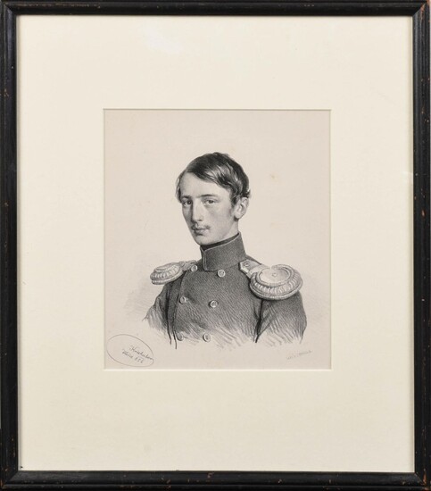 Josef Kriehuber. Portrait of a Military Officer.