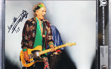 Keith Richards Signed "The Rolling Stones" 8x10 Photo (BAS)