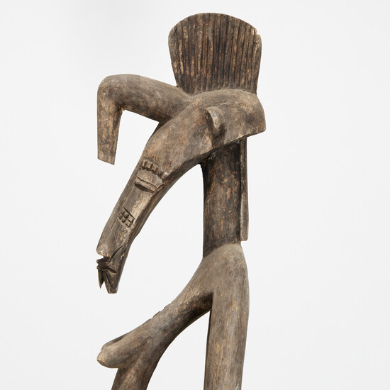 Large Ivory Coast carved wood figure