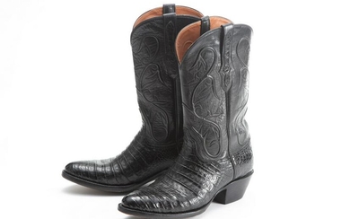 Like new pair of hand made Black Alligator Boots, size