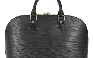 Louis Vuitton Black Epi Alma Handbag M52142 MI0937