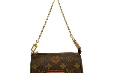 Louis Vuitton Pouch Monogram Pochette Accessories Trunk Print M60417 Brown Women's