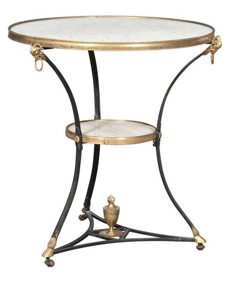 Louis XVI Style Gilt-Brass and Marble Top Guéridon