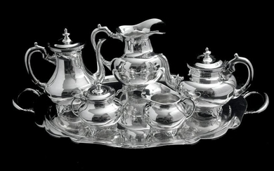 MEXICAN 6pc ANTIQUE 930 STERLING SILVER TEA / COFFEE