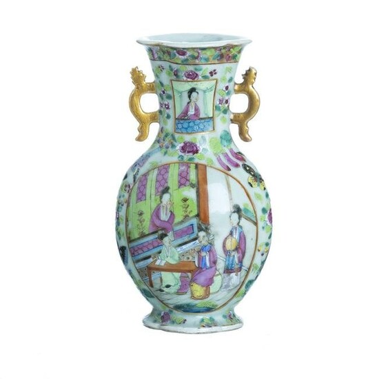 Mandarin Chinese Porcelain Vase, Tongzhi