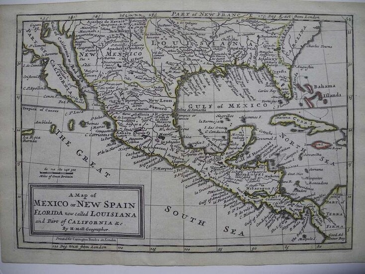 Map of Mexico Or New Spain Florida Now Called Louisiana