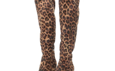 Marc Fisher Retie Leopard Knee-High Boots