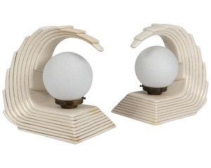 Mid Century Ceramic Lamps - Pair
