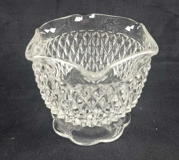 Molded Glass Footed Candy Dish