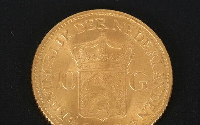 Nederland - Gouden 10 Gulden, Wilhelmina 1913