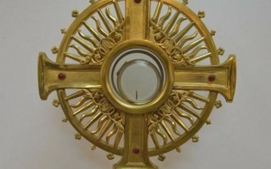 Nice Older Traditional Monstrance with Luna + 21 1/2"