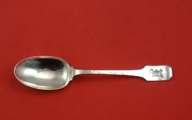 Norman Hammered by Shreve Sterling Silver Serving Spoon Applied Mono "N" 8 1/2"