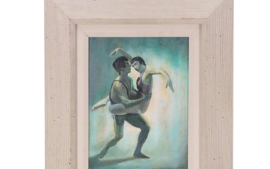Oil Painting of Ballet Dancers, Mid to Late 20th Century