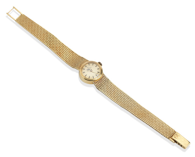 Omega: An 18k gold automatic wristwatch