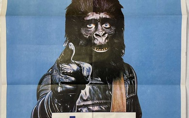 PLANET OF THE APES (1974) GO APE! DAILY MIRROR PROMO POSTER.