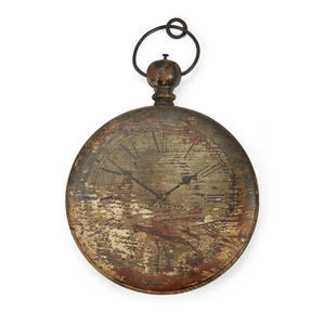 Painted wood double-sided pocket watch trade sign late 19th/early...
