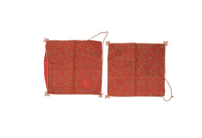 Pair of Chinese Silk Pillow Covers, 19th Century