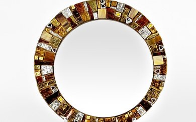 Petit miroir rond dans le style de Dusciana Bravura, Murano