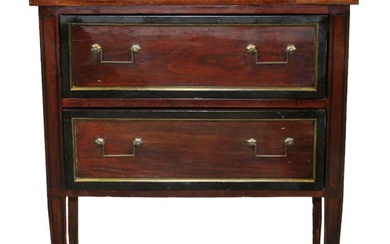 Petite French Louis XVI 2 drawer commode sauteuse