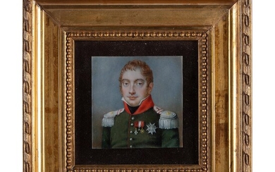 Potrait minature of an official, possibly Russia first half of the 19th century