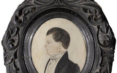 Profile Portrait of a Young Gentleman, American School, 19th Century