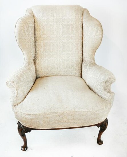 Queen Anne-Style Wing Chair
