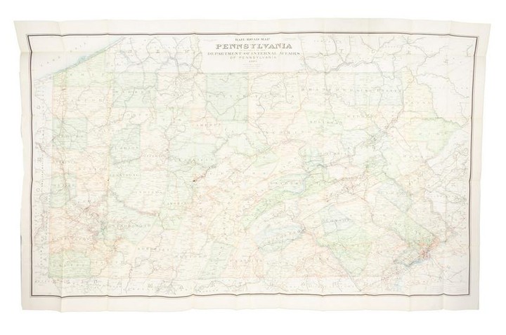 Railroad Map of Pennsylvania, 1890