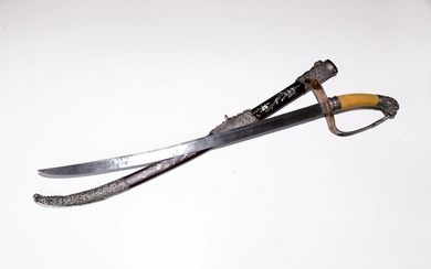 Representation sword, China, around 1900, ivory handle, elaborate...